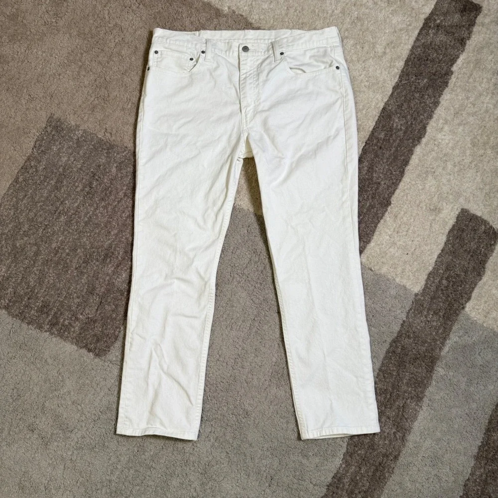 Levis 511 Slim Fit White Jeans Mens 38x30 Cotton Stretch Denim Pants